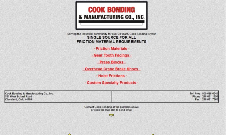 Cook Bonding & Manufacturing Co., Inc.